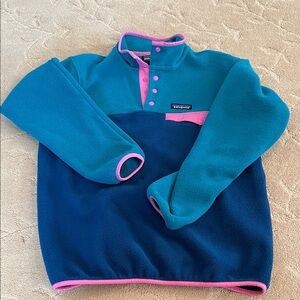 Patagonia Women's Lightweight Synchilla Snap-T Fleece Pullover Blue Small
